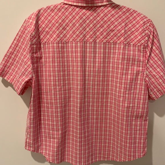 Aritzia Sunday Best Pink Plaid Button Down Collared Shirt - Picture 2 of 5